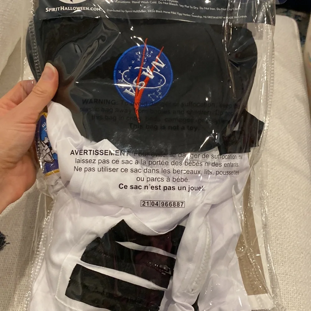 Kids White Astronaut Costume with Hat